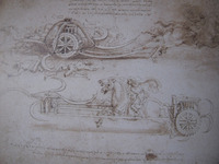 Leonardo sarlós harci szekér rajza